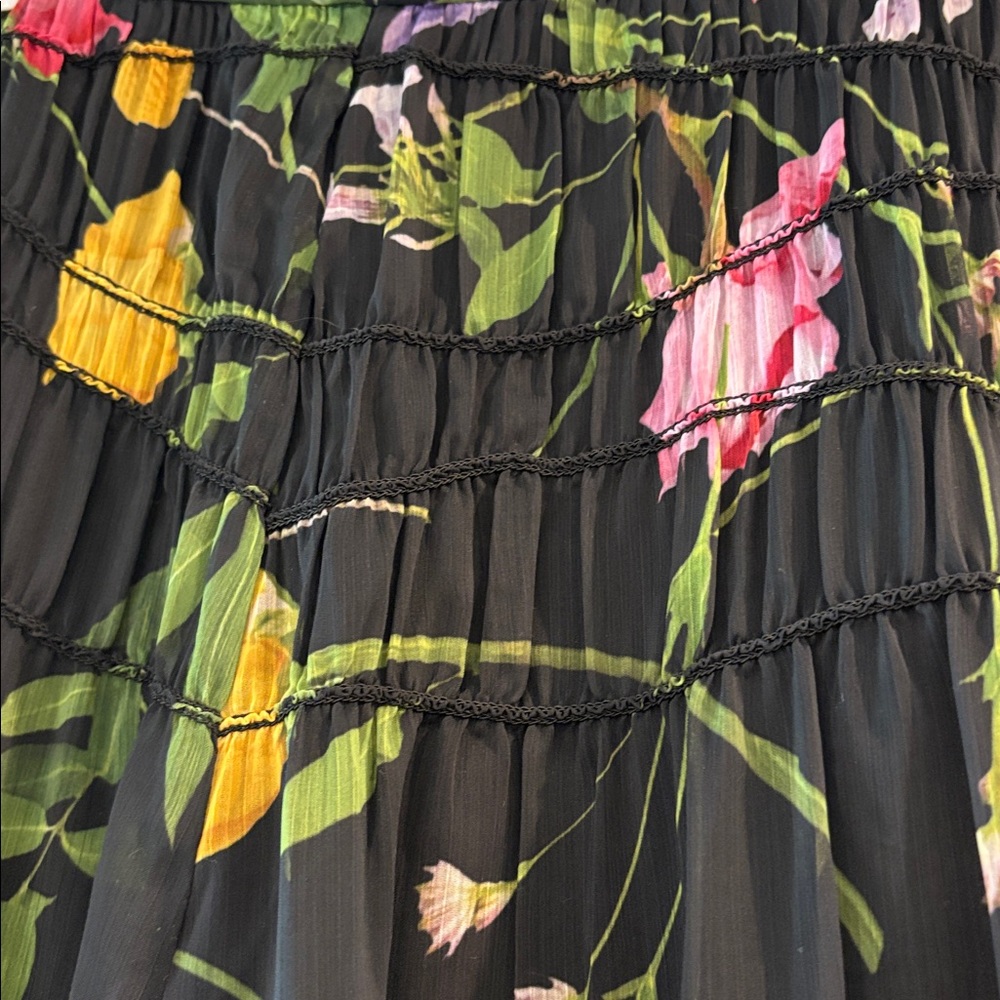 Ted Baker London $295 NWT Floral Ruffle Tiered Chiffon Skirt Size 3. - Picture 14 of 16